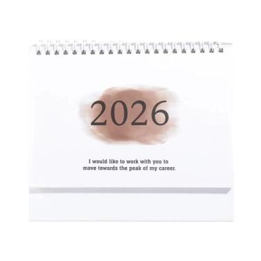 Imagem de Calendário De Mesa Portátil Dobrável 2026, Decoração Para Escritório E