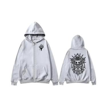Imagem de Moletom Unissex Oversized Hollow Knight Com Zíper, Casual, Moderno, Pu