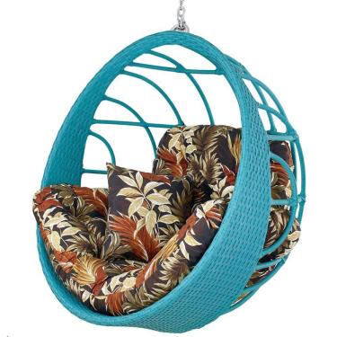 Imagem de Balanço Ninho Suspenso Azul Turquia E Rivieira Marrom