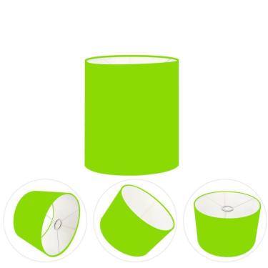 Imagem de Cúpula Abajur E Luminária Cilíndrica Vivare Cp-7001 ø13x15cm - Bocal Nacional Verde-limão