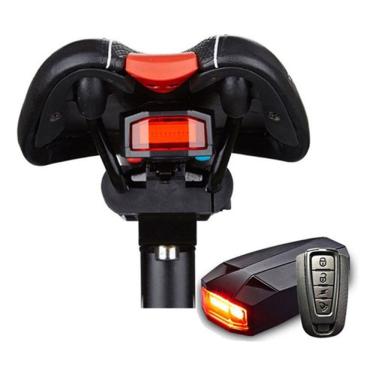 Imagem de Luz Traseira De Bicicleta C Alarme Antifurto Controle Remoto