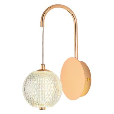 Imagem de Arandela Dourada Acrílico 28cm Led 5W 3 em 1 Bivolt 15765-PL