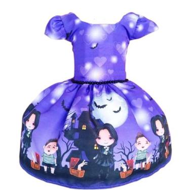 Imagem de Vestido Temático Festa Wandinha Addams - Nalu_kids, 6, Lilás