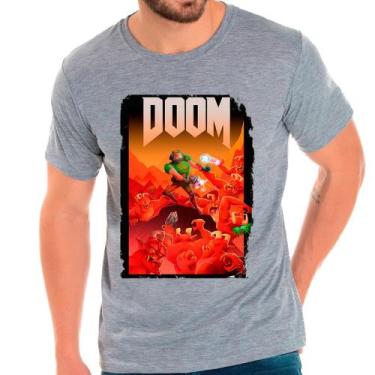 Imagem de Camiseta doom jogos games camisa masculina lançamento 01 - DESIGN CAMI