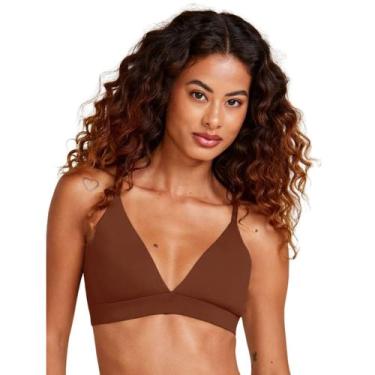 Imagem de Sutiã Triângulo Com Bojo Removível Alças Reguláveis Hope, Marrom cappu