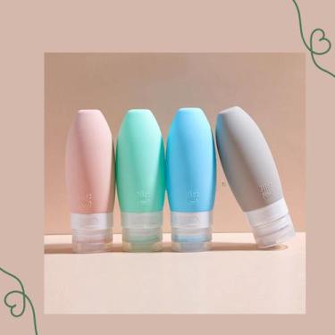 Imagem de Kit Viagem Escola 4 Frasco Silicone - Sem Marca