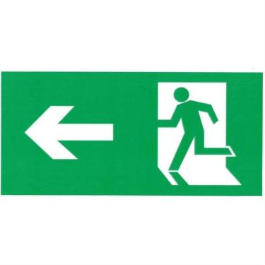 Imagem de Placa de Pvc Fotoluminescente Autoadesiva 15x30 Siga A Esquerda 315 Ab Sinalize Placa Pvc Fotol