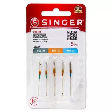 Imagem de Agulha de Máquina Singer Caseira Ponta Bola 2045 Pct C/ 05 un Sortidos
