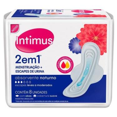 Imagem de Absorvente Intimus Noturno 2 em 1 Suave com Abas, Embalagem com 8 Unid
