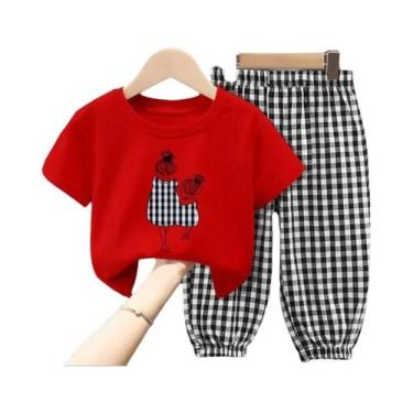 Imagem de Conjunto De Roupas Combinando Para Meninas, Mãe E Filha, Top De Manga 