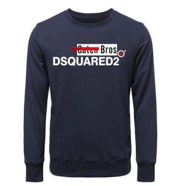 Imagem de Camisolas masculinas DSQ, pulôveres quentes, gola redonda, suéteres lo