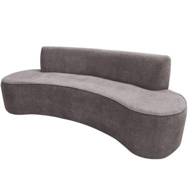 Imagem de Sofá 03 Lugares 210cm Mônaco Poliéster Cinza Claro - Nexta Casa