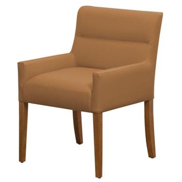 Imagem de Cadeira Para Mesa De Jantar Angel Base Madeira Corano Caramelo - Nexta Casa