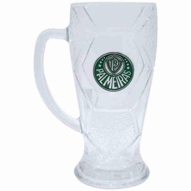 Imagem de Caneca Vidro Bola Futebol 630ml Palmeiras-Unissex