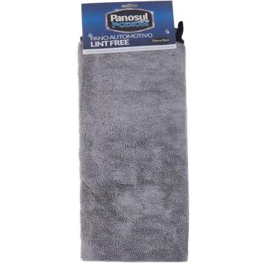 Imagem de Pano Automotivo Lint Free 70x90cm Não Solta Pelos Cinza