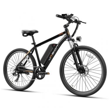 Imagem de Bicicleta Elétrica Jasion EB5 Dark 1000W Motor Brushless Bateria Removível 360Wh Pneus 66cm 7 Marchas Suspensão Dianteira 110V