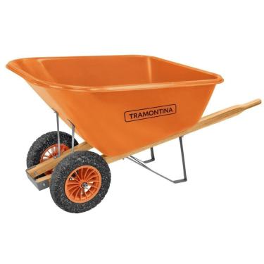 Imagem de Carrinho De Mão Tramontina Caçamba Plástica Extrafunda 200l