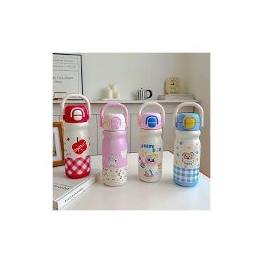 Imagem de Garrafa Térmica de Aço Inox 420ml Tomate AK-4206 - Ideal para Bebidas 