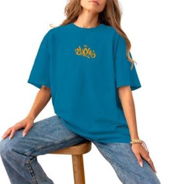 Imagem de Blusa Feminina Plus Size Estampada Algodão Moda Slim Premium T-Shirt Snoke-Feminino