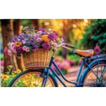 Imagem de Quebra cabeça 500 peças colorido puzle tema passeio florido - Pais &Am