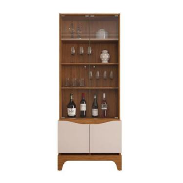 Imagem de Cristaleira dj nice 4pt, Freijo/Off White