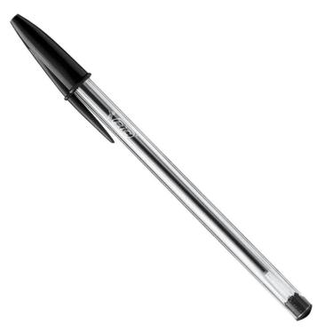 Imagem de Caneta Esferográfica BIC Cristal 1.0 Ponta 1.0MM Escrita Suave Corpo Transparente Unidade Preto