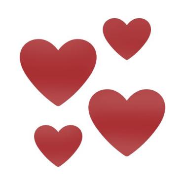 Imagem de Adesivo Vinílico Corações Decorativos Parede Quarto, Sala - SupriMarke