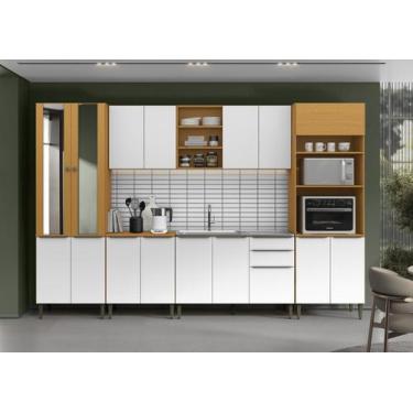 Imagem de Jogo de Cozinha  Luana Modulada com Paneleiro e Torre Quente e Balção 