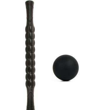 Imagem de Kit Bastão de Massagem Miofascial com Bola Lacrosse Yangfit-Unissex