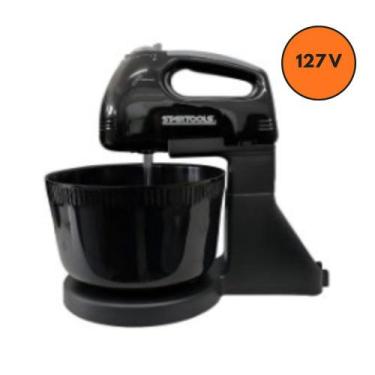 Imagem de Batedeira Elétrica 127V com Balde 2L - Preta - STARTOOLS, 110V