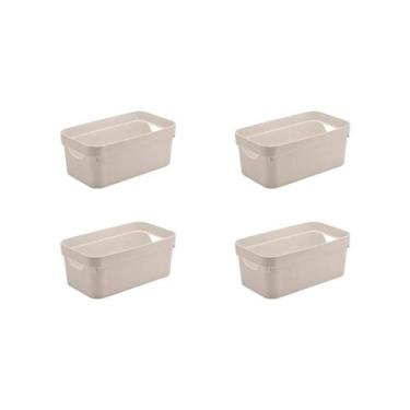 Imagem de Kit de caixa organizadora Ou 4 peças 5,3L Linha Cube