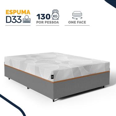 Imagem de Cama Box com Colchão de Espuma D33 Enrolado Sonno Full - Umaflex Casal 138cm