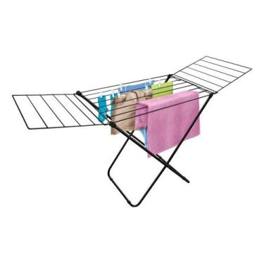 Imagem de Varal De Chão Com Abas Secalux De piso Dobravel Aço Pratico - Congratu