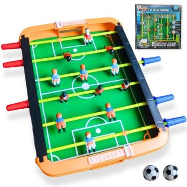 Imagem de Brinquedo Mini Pebolim Futebol Jogo De Mesa Com Bolinhas - Europio