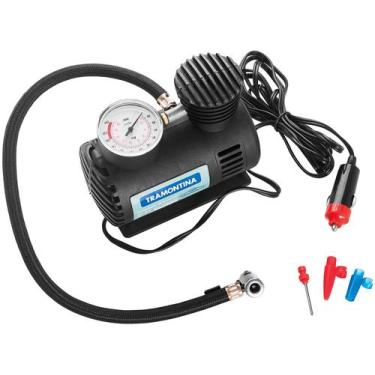 Imagem de Compressor de Ar Portátil 12V Tramontina para Carro Inflador de Pneus 