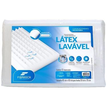 Imagem de Travesseiro Látex Lavável New Performance Fibrasca