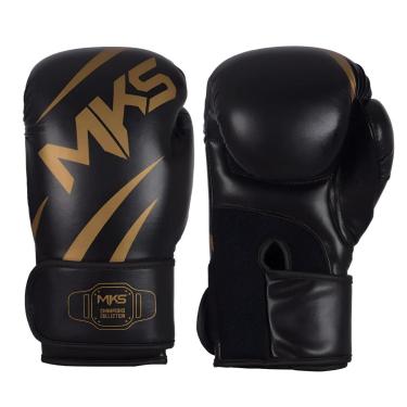 Imagem de Luva de Boxe Muay Thai Champions III Preto e Dourado MKS Combat-Unissex