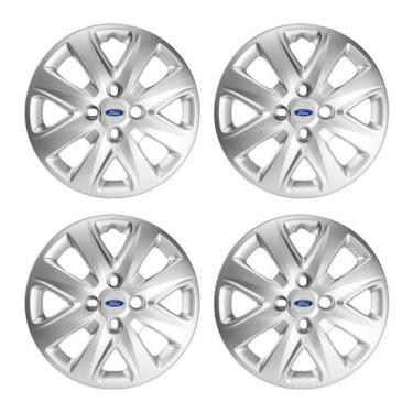 Imagem de Jogo Calota Novo Ford Ka 2014 2015 16 17 Aro 14 Com Emblema Resinado P