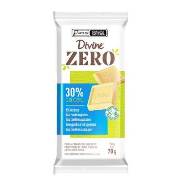 Imagem de Divine Barra Chocolate Zero Lactose Sem Açúcar Diet 30% Cacau Branco 7