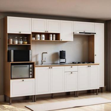 Imagem de Cozinha Modulada 6 Peças Mdf com Torre Quente para Forno e Micro-ondas