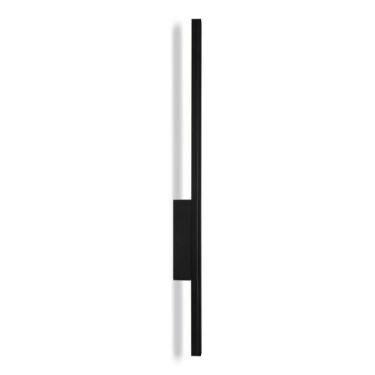 Imagem de 2 Arandelas Traço Frame Linear Reta Led 6w 50cm 3000k-preto - Trybo De