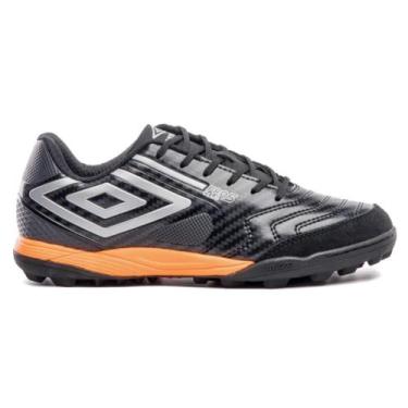 Imagem de Chuteira Umbro Pro 5 Bump Club Society, 38, Preto, Laranja