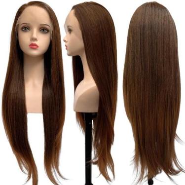 Imagem de Peruca front lace HD orgânica futura castanho claro T2/27 - LIONSWIG