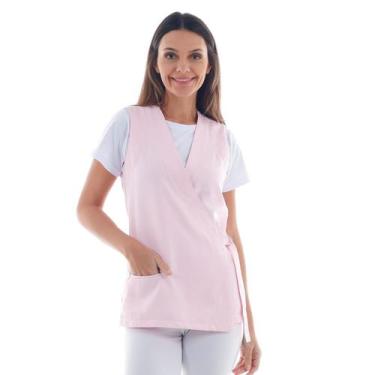 Imagem de Jaleco em Gabardine de Microfibra com fivela e Ajuste Lateral Cor:Rosa