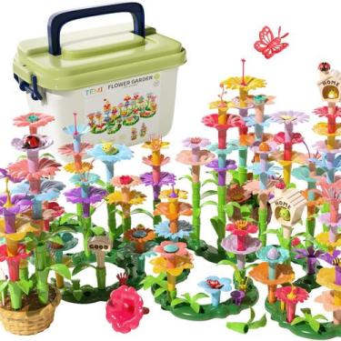 Imagem de TEMI Brinquedo de Montar Jardim de Flores STEM com 224 Peças