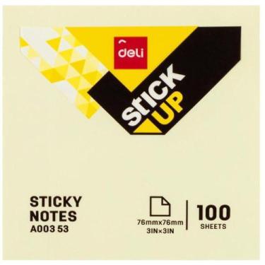 Imagem de Bloco de Recado Autoadesivo 76X76MM Amarelo 100FLS (6921734942500) - D