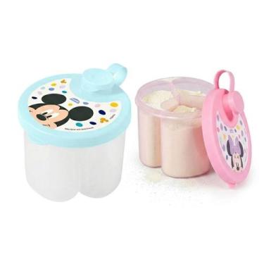 Imagem de Dosador de Leite em Pó 3 Divisorias 300ml Baby Minnie Mickey Plasutil 
