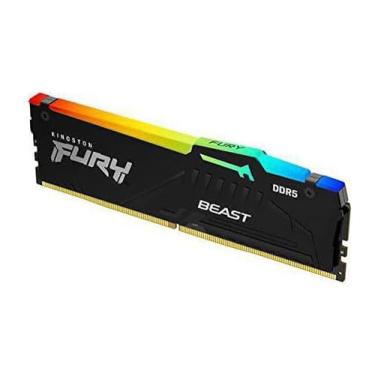Imagem de Kingston Módulo único de memória de desktop Fury Beast RGB 16GB 5200MT/s DDR5 CL40 DIMM | Intel XMP 3.0 | Tecnologia de sincronização infravermelha | Estabilidade de overclocking | KF552C40BBA-16