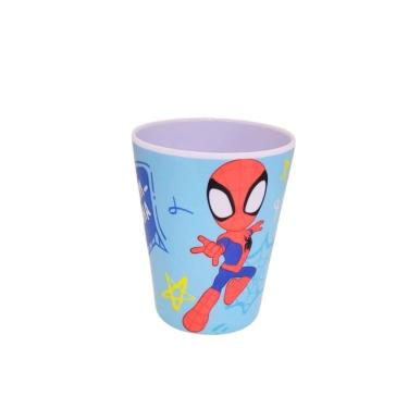 Imagem de Copo Infantil Homem-aranha Melamina Reforçada 300ML Licenciado Oficial para Refeições e Lanches Vermelho Yangzi