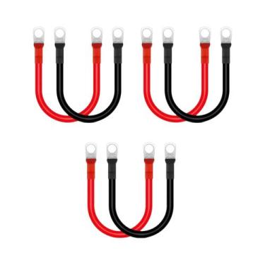 Imagem de Conjunto De Cabos De Bateria E Inversor 12V 2AWG Vermelho E Preto De C